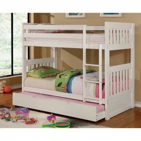 Canberra II Twin Bunk Bed White